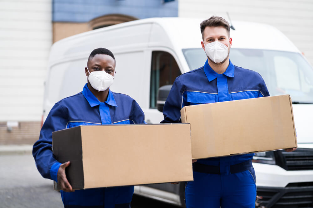 Alachua Movers unloading furniture